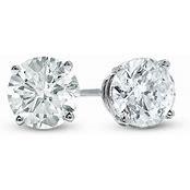 14k White Gold 2.08 CTW Diamond Stud Earrings DER-25796