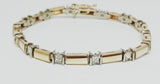 14k Yellow Gold Princess Cut Diamond Bar Bracelet DEJ-24331