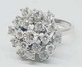 14k White Gold 2CTW Diamond Cluster Ring DEJ-24340