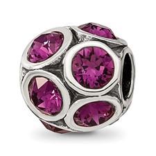 Sterling Silver February Crystal Reflections Bead REF-12238