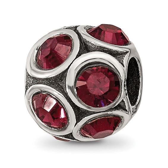 Sterling Silver January Crystal Reflections Bead REF-12214
