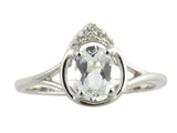 D Sterling Silver White Topaz Ring, Pendant or Earring - April