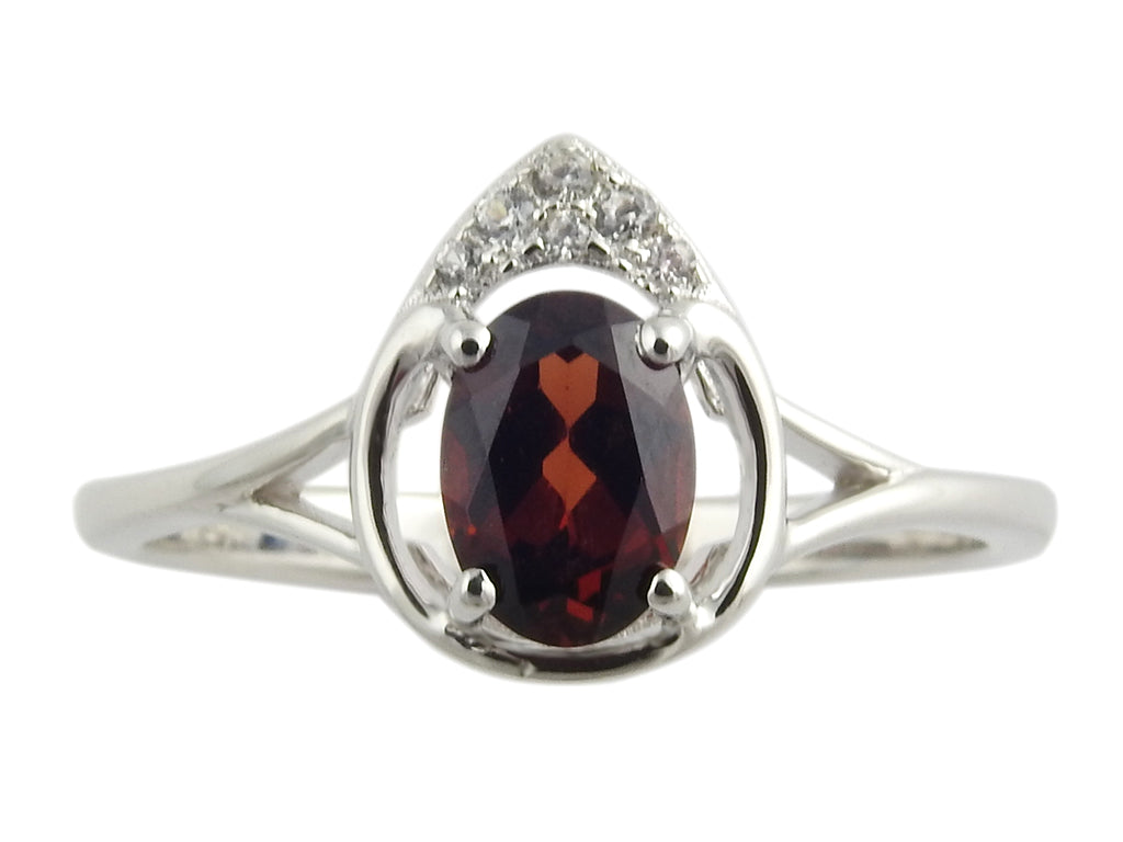 az Sterling Silver Garnet Ring, Pendant, or Earring - January