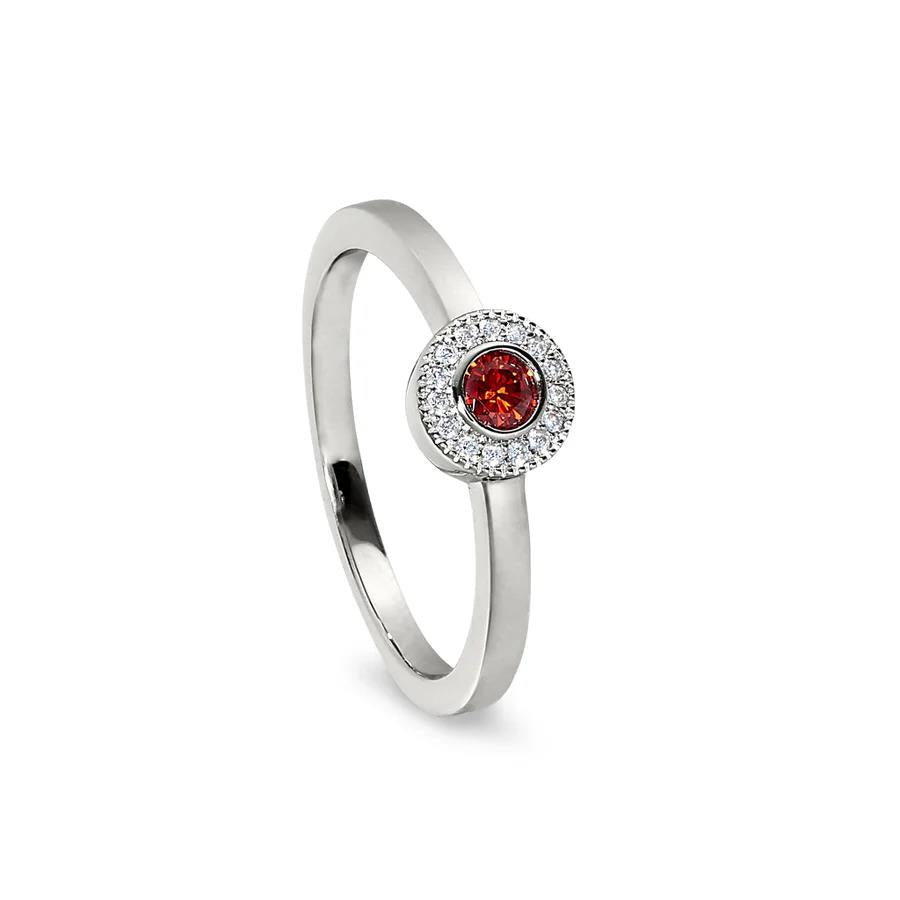 Add-A-Birthstone Sterling Silver Simulated Gemstone & Diamond Rings