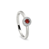 Add-A-Birthstone Sterling Silver Simulated Gemstone & Diamond Rings