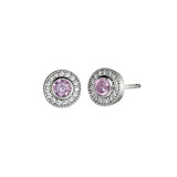 Add-A-Birthstone Sterling Silver Simulated Gemstone & Diamond Earrings