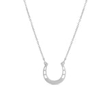 Engravable Stainless Steel Horseshoe Necklace 18" SSJ-13642