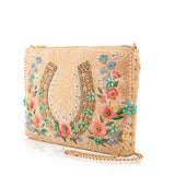 Mary Frances Iron Luck Beaded Horseshoe and Floral Crossbody Bag ZGT-06120