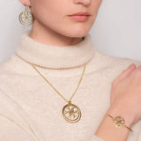Medallion N Rings Horseshoe Necklace ZGF-05145