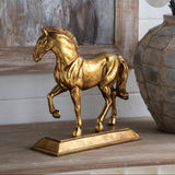 Gold Tone Resin Horse Sculpture ZGT-04764