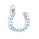 Stainless Steel Turquoise Stone Horseshoe Charm 20mm SSJ-13662