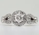 14 Karat White Gold .50 CTW Diamond Halo Ring  DSR-23465