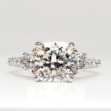 14k White Gold 2.48CTW Cushion Lab Grown Diamond Ring-  DSR-23733