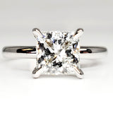 14k White Gold 2.05CT Princess Cut Lab Grown Diamond Ring-  DSR-23736