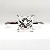 14k White Gold 1.51CT Lab Grown Princess Cut Diamond Ring-  DSR-23737