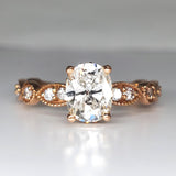 14 Karat Rose Gold 1.25 carat total weight Oval Diamond Ring DSR-23754