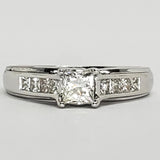 14k White Gold Princess Cut Diamond Ring  DSR-23762
