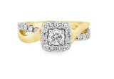 14K Gold Infinity Diamond Halo Ring DSR-23794