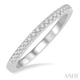 1/4 Ctw Round Cut Diamond Wedding Band in 14K White Gold