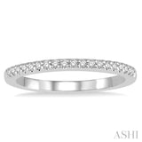 1/4 Ctw Round Cut Diamond Wedding Band in 14K White Gold