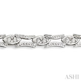 1/3 Ctw Marquise Shape Single Cut Diamond Link Bracelet in 10K White Gold