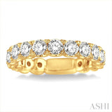 2 Ctw Diamond Matching Wedding Band in 18K Yellow Gold