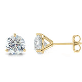 14k White or Yellow Gold Lab Grown Diamond Stud Earrings 2 carat - .25 carat