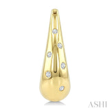 1/6 Ctw Round Cut Diamond Aeris Gold Mosaic Hoop Earrings in 10K Yellow Gold