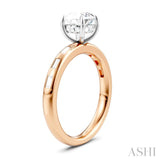 1/4 Ctw Round Shape Baguette and Round Cut Diamond Semi-Mount Engagement Ring in 14K Rose and White Gold