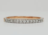 14k Rose Gold Straight Diamond Wedding Band DWB-24150