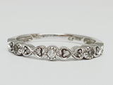 10K White Gold Diamond Sapphire Ring - DWB-24608