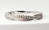 10K White Gold Diamond Twist Band Ring - DWB-24630