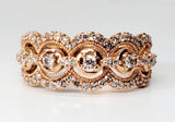 10K Rose Gold .52 Carat Diamond Scalloped Wedding Band DWB-24647