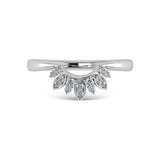 14KW 1/8CTW Diamond Curve Wedding Band DWB-24654