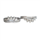 14K White Gold Diamond Tiara Ring - DWB-24658