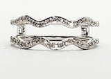 10K White Gold Diamond Ring Guard - DWB-24686