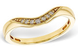 14K Gold Deep-Curve Diamond Wedding Band DWB-24754