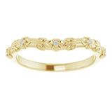 14K Gold 0.02CTW Diamond Curved Ring DWB-24769