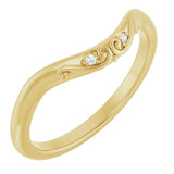 14K Gold Diamond Curved Ring DWB-24772