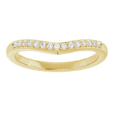 14K Gold Diamond Curved Ring DWB-24774