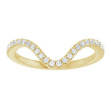 14K Gold Diamond Deep Curved Band DWB-24776