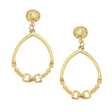 Susan Shaw Gold Plated Horse Bit Hoop Dangle Earrings ZGF-05149