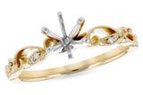 14K Gold Filigree Diamond Semi-Mount DSM-22697