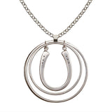 Sterling Silver Luck N Rings Horseshoe Necklace SSJ-13708