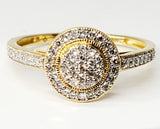 14KY .26CTW Diamond Cluster Round Ring   DFR-26012