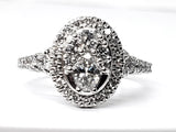 14KW 1CTW Diamond Oval Cluster Ring  DFR-26019