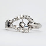 14K White Gold Diamond Shimmer Ring DFR-26072