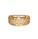 14K Gold Filigree Diamond Band DFR-26094
