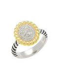 18K/Sterling Silver Effy Diamond Ring  DFR-26095
