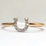 10K Diamond Horseshoe Ring DFR-26119